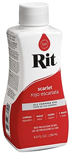 Image of Rit Dye Liquid Fabric Dye, 8-Ounce, Scarlet