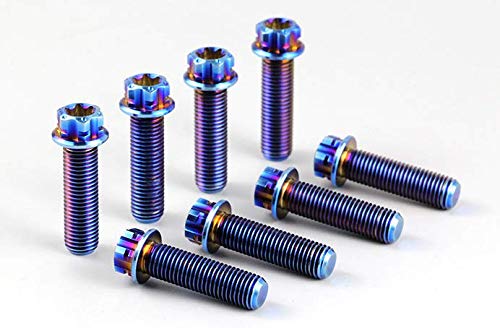 Vis M6 titane pas 1.25 mm lot anti corrosion pour filetage moto