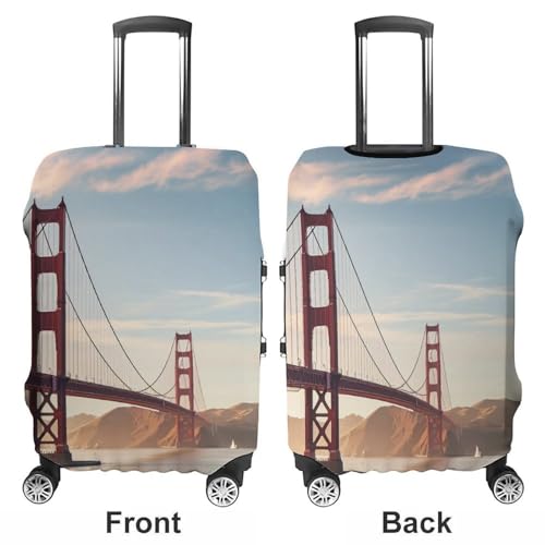Carry on Luggage Cover Golden Gate Bridge Suitcase Covers for Luggages Tsa Approved Travel Luggage Sleeve Protector Elastic Suitcase Protector Anti-Scratch Washable Fits 19-30 Inch Case -L3