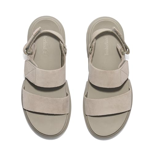 Timberland Timberland Women's Greyfield 2-Strap Sandal, Light Taupe Suede, 8.5 Medium