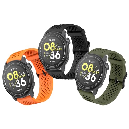 OUTPUTBT Silicone Watch Strap 22mm Compatible with Coros Pace 4/Pace 3/Pace Pro/Apex 2 Pro/ApexPro/Apex 46mm Sport Replacement for Coros Vertix Band for Men Women
