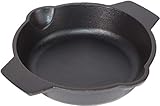 Grillfürst Gusseisenpfanne Grill mit Zwei Henkel-Griffen Ø 20 cm - Massive Gusspfanne mit hohem Rand, extrem hitzebeständige Gusseisen Pfanne für Gasgrill, Herd und Feuer