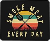 Tischunterlage Lustiger Bbq Smoker Papa Grillen Rauch Langlebiges E-Sports-Mousepad Vernähte Kanten Gaming Mauspad Für Laptop Zuhause Studium 25X30Cm