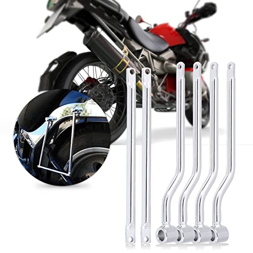 Kit Universal de Barras de Soporte para Alforjas de Motocicleta Haofy en Acero Inoxidable Plateado miniatura 7