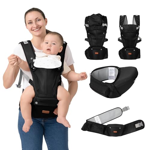 BabbleRoo Grow Carrier – Safety-Certified 6-in-1 Baby Carrier wit...