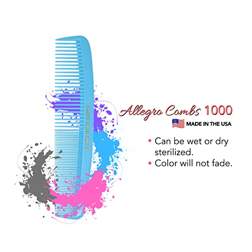 Peine Allegro Combs 1000 X-Large Light Blue 2 Piezas miniatura 6