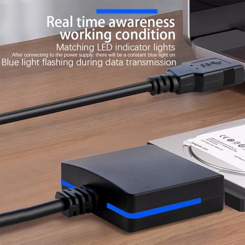 Adaptador USB3.0 a SATA 2.5 pulg para HDD con USB A y C miniatura 2