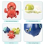 TOHIBEE Bath Toys, 3 Pack Cute Swimming Turtle Bath Toys for Toddlers 1-3, Floating Wind Up Toys for 1 Year Old Boy Girl, New Born Baby Bathtub Water Toys, Preschool Toddler Pool Toys - Image 5