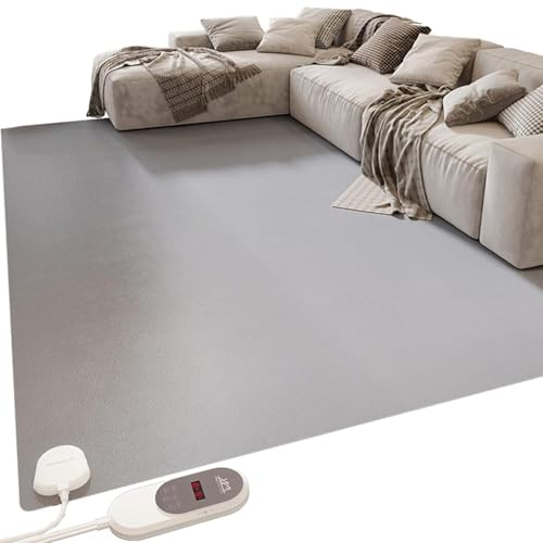 simdennr Heizteppich, elektrische Untertischmatte, 60-stufig regelbare Temperatur, 12-Stunden-Timer, wasserdicht und rutschfest, für Wohn- und Schlafzimmer (700w 140x200cm)