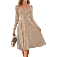 Womens V-Neck Button Down A-Line Dress (Various) only .59: eDeal Info