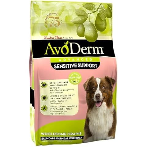 AvoDerm Advanced Sensitive Support Wholesome Grains Salmon & Oatmeal Formula, 22lb bag Cover