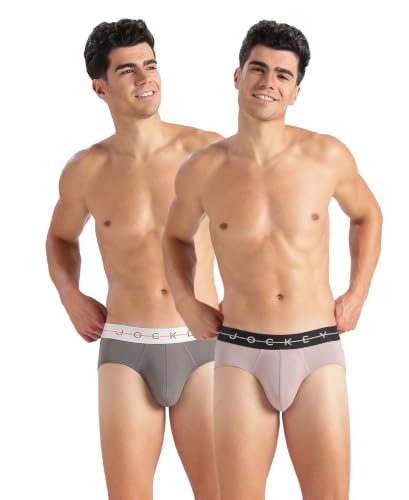 Image of Jockey NY15 Men's Super Combed Cotton Elastane Stretch Solid Brief with Ultrasoft Waistband (Pack of 2)