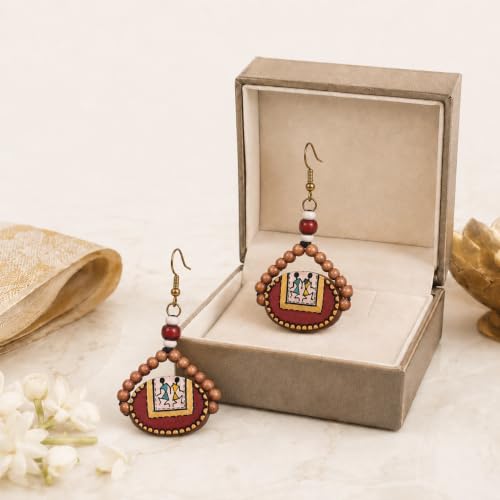Image of Handcrafted Bohemian & Ethnic Earrings Collection for Women - Artistic, Nature-Inspired Statement Designs in Studs, Drops & Chandeliers