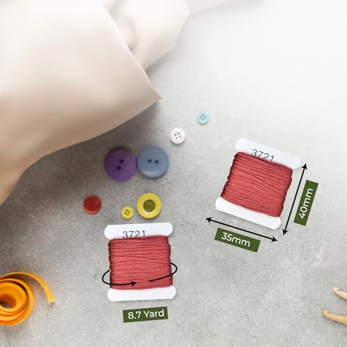 Image of Embroidery Floss Kit and Refills - Cotton Threads - DMC Color Coding for Cross Stitch, String Crafts, Friendship Bracelets