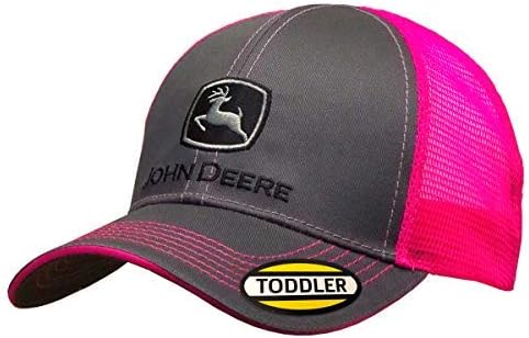 John Deere Toddler/Kids Mesh Back Cap (Charcoal/Pink)