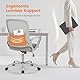 Sweetcrispy Bürostuhl, Computertisch, Managerial Chefsessel, ergonomischer Mid-Back Mesh Rollstuhl mit Rollen, Bequeme Lendenwirbelstütze, Bequeme Armlehnen für Zuhause, Schlafzimmer, Arbeitszimmer