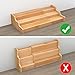 Spice Rack Kitchen Cabinet Organizer- 3 Tier Bamboo Expandable Display Shelf Yellow
