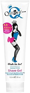 Queen of Ooh La La! Sensitive Moisturising Shaving Gel for Women, Low Foam, Coconut & Vanilla Scent, Vegan & Vegetarian Friendly 150ml