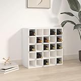 Gecheer Weinschrank Weiß 56 x 25 x 56 cm Massivholz Kiefer, Weinregal Freistehender Flaschenorganizer für Bar Restaurant Hotel-Lounge Entertainment-Bereich821538