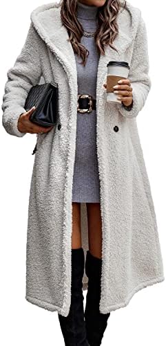 PRETTYGARDEN Women's 2022 Winter Coats Fuzzy Fleece Long Hooded Jackets Button Down Faux Fur Warm Outwear with Pockets 1 PRETTYGARDEN Women's 2022 Winter Coats Fuzzy Fleece Long Hooded Jackets Button Down Faux Fur Warm Outwear with Pockets