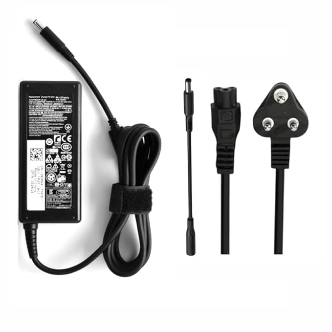 Image of 65W 2 Tips Charger for Dell Laptop Charger,Replacement for All 65W 45W Dell inspiron 13 14 15 17 3000 5000 7000 Series laptops Round Connects Chargers(7.4mm and 4.5mm)