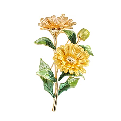 Broche bouquet de marguerite en émail fait main bijou mariage élégant