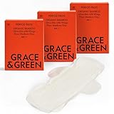 Grace & Green 30 Daytime Organic Bamboo Pads - Medium Flow | Comfortable Secure Fit with Wings | Sustainable Pads & Biodegradable Packaging | Eco-Friendly Period Protection | B-Corp Certified
