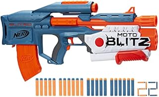 Nerf Elite 2.0, Blaster Motoblitz, 10 strzałek z silnikiem i Airblitz 6 strzał, ładowarka, 22 rzutki