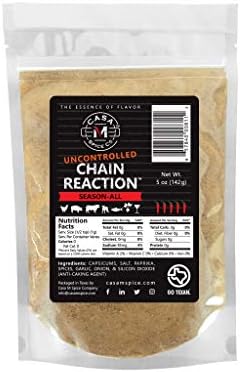 Casa M Spice Co Uncontrolled Chain Reaction Season-All • Low Sodium • No MSG • Gluten Free • Keto Friendly— 1 Cup of Gourmet Dry Rub in a Plastic Refill Bag (Uncontrolled (2x as spicy)