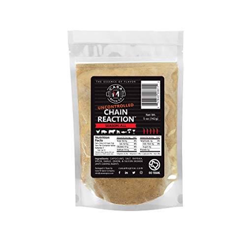 Casa M Spice Co Uncontrolled Chain Reaction Season-All • Low Sodium • No Msg • Gluten Free • Keto Friendly— 1 Cup Of Gourmet Dry Rub In A Plastic Refill Bag (Uncontrolled (2X As Spicy) #TOP2