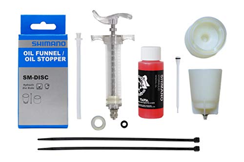 Bleed Kit for SHIMANO Hydraulic Brakes 50ml Mineral Oil Fluid Funnel Stopper 20ml Reusable Syringe