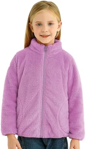 Manteau Hiver Fille Chaude 2-16 Ans Doublé Fourrure Veste Polaire
