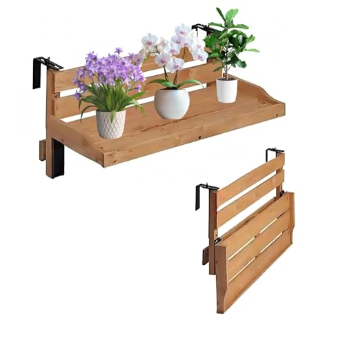 Mesa plegable para balcón, mesa rústica para patio, 25-35 kg de capacidad, ideal para balcones, pórticos y terrazas (120 x 30 x 30 cm)