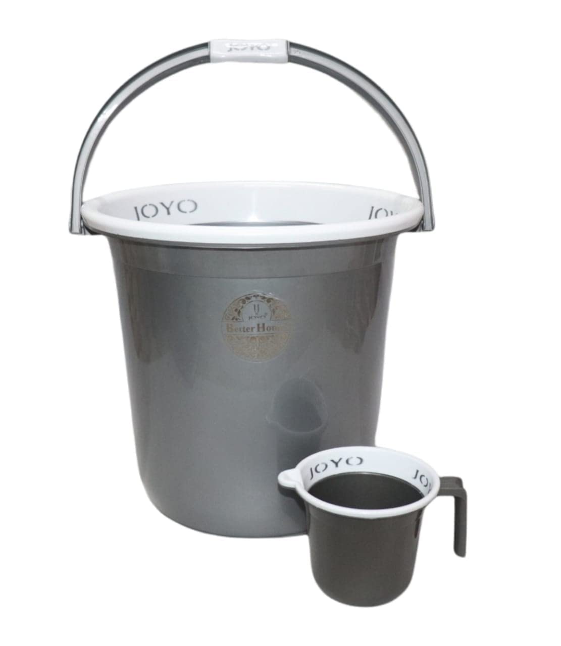 Whitelift JOYO Better Homes Plastic Bucket with Bathroom Mug Set, Bucket 20L,Mug 1100 ML (Set of