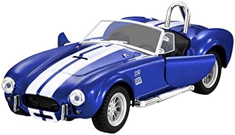 1:32 Scale Alloy Shelby Cobra 427 Model Vintage Diecast Vehicles Toy with Sound & Light for Kids Toddler Boys Retro Sport Racing Cars Vehicle Playset Toys Xmas Birthday Gift Home Decor Collection