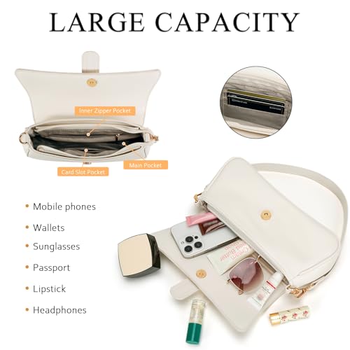Image of KKXIU Shoulder Bag for Women Small Hobo Handbag Mini Retro Clutch Purses