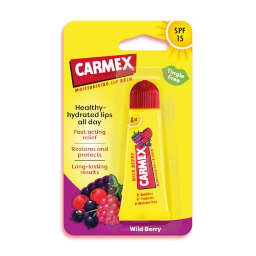 CARMEX Wild Berry SPF15 Lip Balm Tube (10g) Healthy, Hydrated Lips all day (Pack of 2) - Image 2