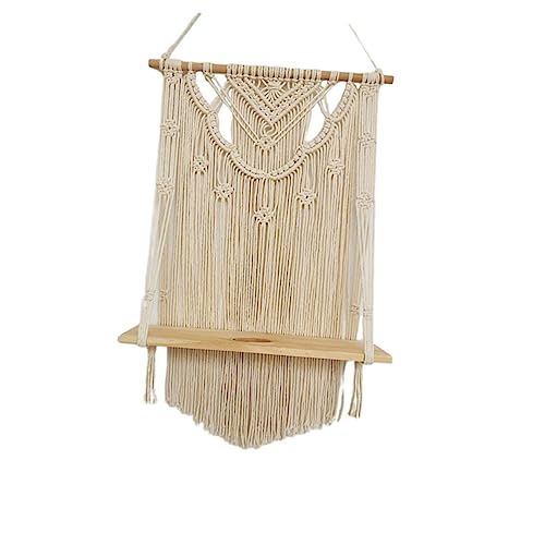 Étagère murale bohème en tissu blanc lavable pour habiller un mur vide sans effort