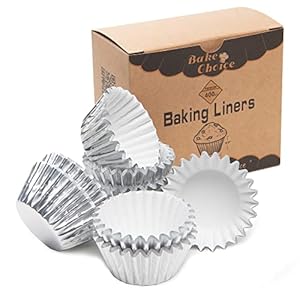 Bake Choice F3024Silver Mini Muffinförmchen Silber 400 Stück