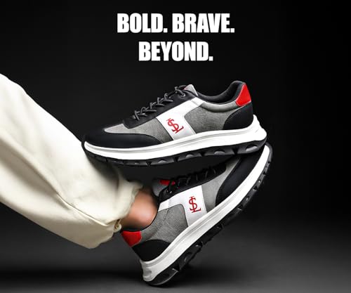 Image of LOUIS STITCH Men's Lightweight Sport Shoes | Elastic Laces Sneaker and Casual Wear | Perfect for Casual, Gym & Travel Wear | LS-AT-MP