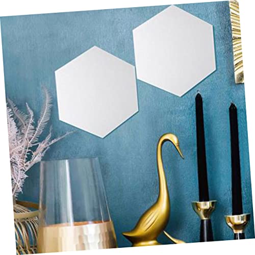 Paneles acústicos hexagonales de fieltro BESPORTBLE 12 piezas para decoración de pared, tablero de chinchetas y aislamiento de sonido para estudio en casa miniatura 3