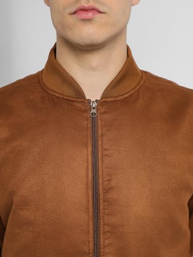 Image of Dennis Lingo Men Regular Fit Suede Fabric Full Sleeves Solid Jackets