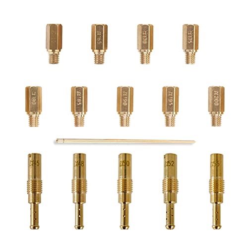 Jet Kits for HONDA TRX450R TRX450ER CRF450R CRF450X & Kawasaki KLX450R KX450F Main Jets (160 165 170 175 180 185 190 195 200)/Pilot Jets (45 48 50 52 55)/Needle