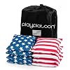 Play Platoon Cornhole Bags Weather Resistant- Set of 8 Regulation Bean Bags for Tossing- Official Professional Size & Weight Corn Hole Bags Two Color All Weather Cornhole Beans Bag Set with Tote Bag
