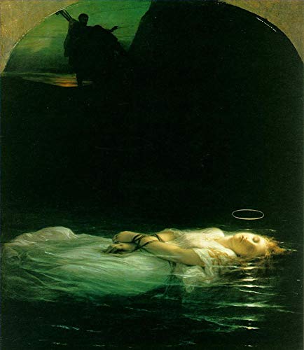 Peinture à l'huile sur toile Ophélie Delaroche tableau mural célèbre