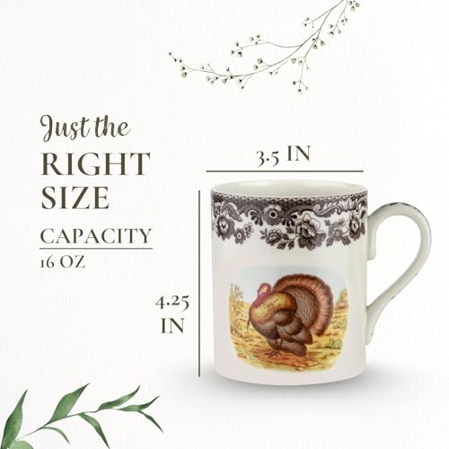 Taza de café Spode Woodland Turkey 9 Oz miniatura 3