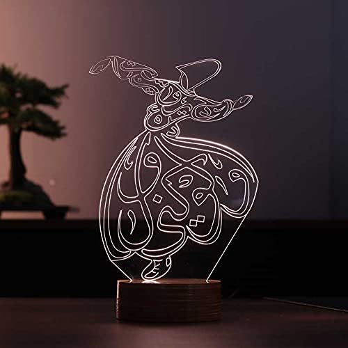 BY-LAMP Semazen 3D Masa Lambası : Amazon.com.tr: Ev ve Yaşam