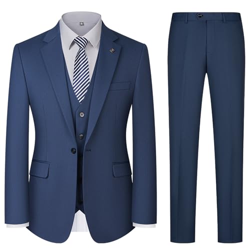 [JIMYXGOL] スーツ 3点セット メンズ 結婚式 スーツ上下セットアップ 礼服 フォーマル メンズ 細身 洗える ストレッチ スリムフィット ビジネス会議・パーティー・冠婚葬祭・おしゃれ・卒業式・就職 春秋冬