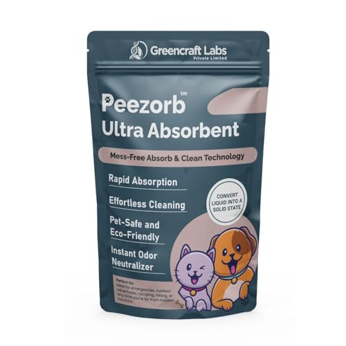 Image of Peezorb Ultra Absorbent Pet Mess Cleaner Powder with Rapid Absorption Technology and Odour Neutraliser for Pet Urine and Floor Cleaning Unscented Pack of 1