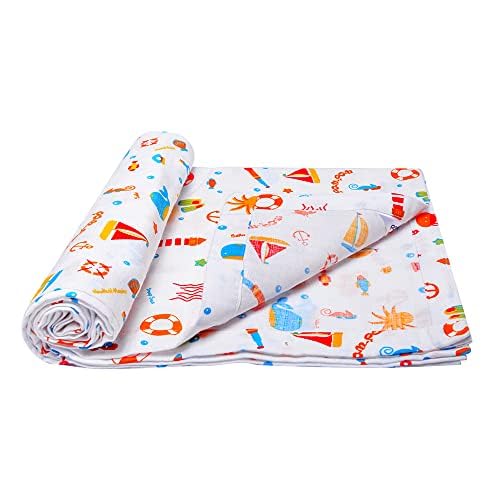 Image of Swaddle for Babies -100% Muslin Cotton Soft 2-Layer Swaddle /Blanket /Multipurpose Wrap for New Born Baby Girl & Boy | Perfect for Gifting | 90X90 cm, 0-6 Months, Set of 4